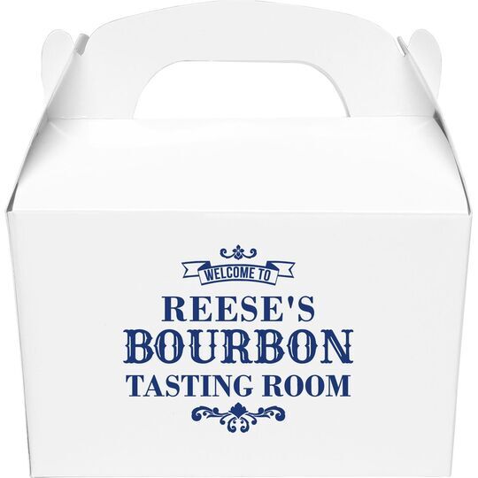 Bourbon Tasting Room Gable Favor Boxes